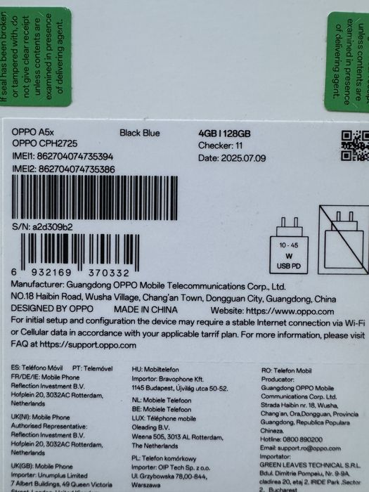 Telefon nowy Oppo Reno A5x