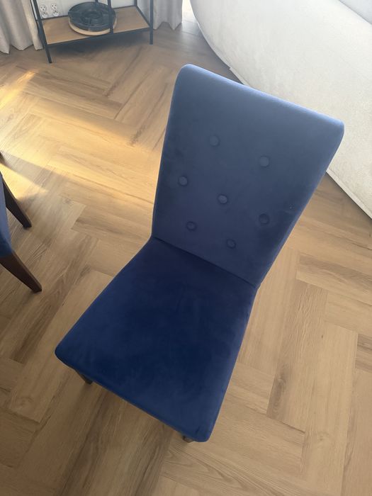 Komplet 6 krzesel welurowych glamour