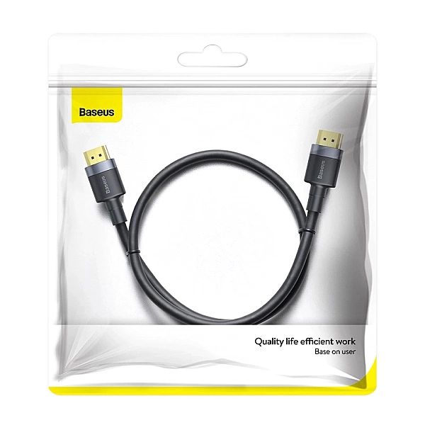 Kabel Baseus Cafule HDMI / HDMI 2.0/4K 60 Hz 3D 18 Gbps 1m - czarny