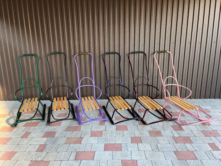 Санки дитячі Царські Українські дитячі сани з ручкою нові