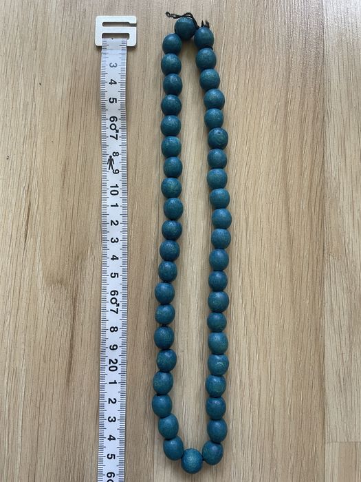 Korale drewniane turkusowe, goralskie