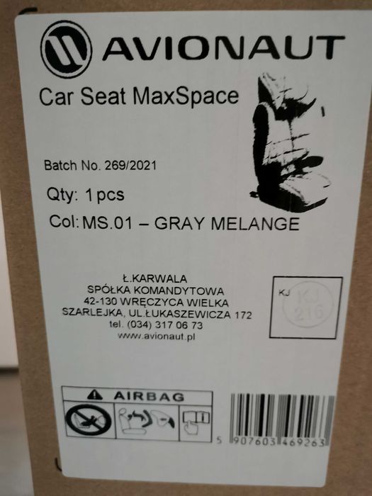 Fotelik dziecięcy avionaut Maxspace 100-150cm  jak nowy