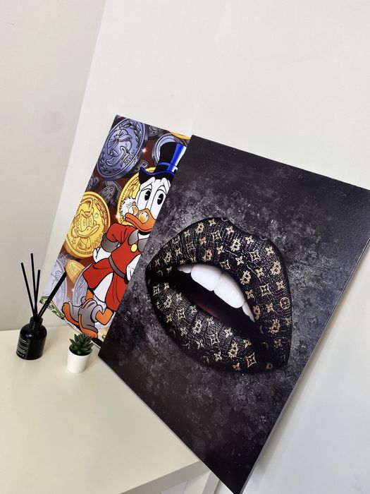 Картини на Полотні Друк Фото Скрудж Губи Долар Kaws