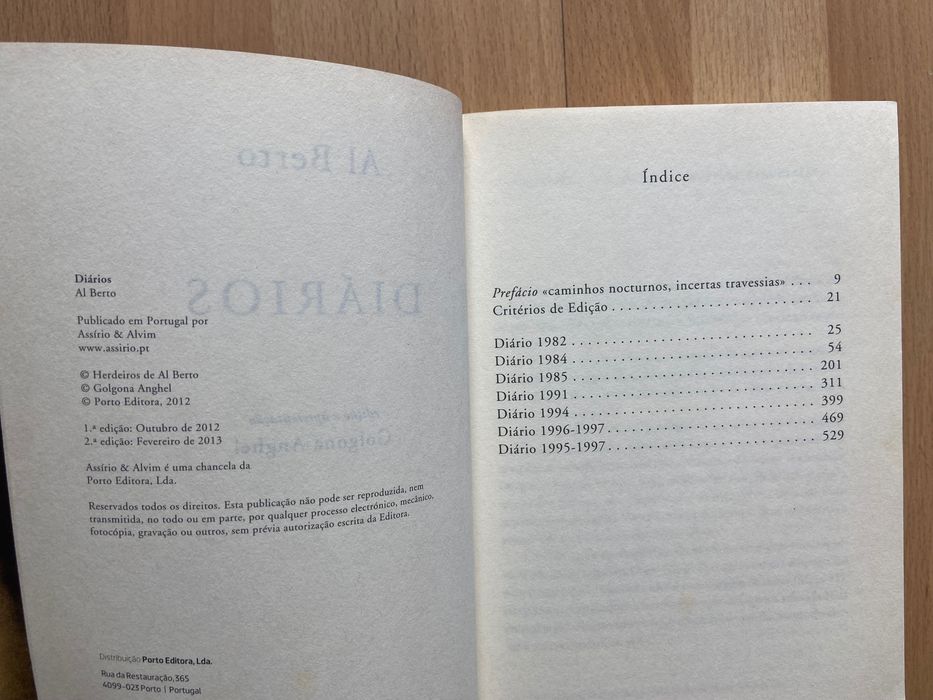Livro Diários Al Berto