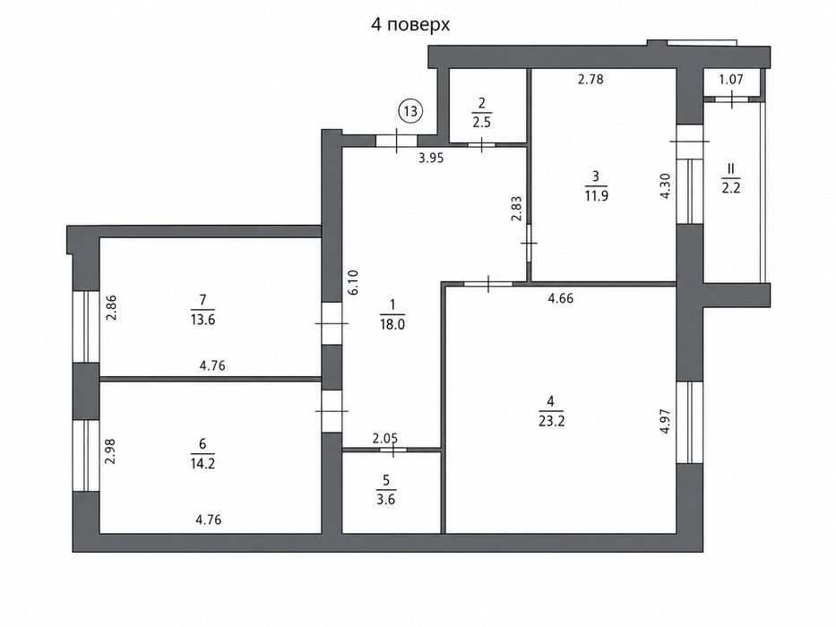 Продаж 3 кім. Сира. Цегляний будинок.  4 поверх