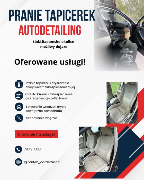 Pranie tapicerki/Autodetailing