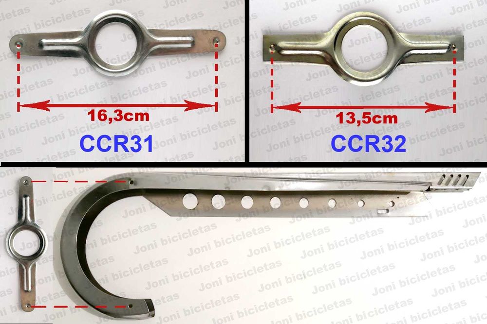 Cárter de corrente de bicicleta e suportes