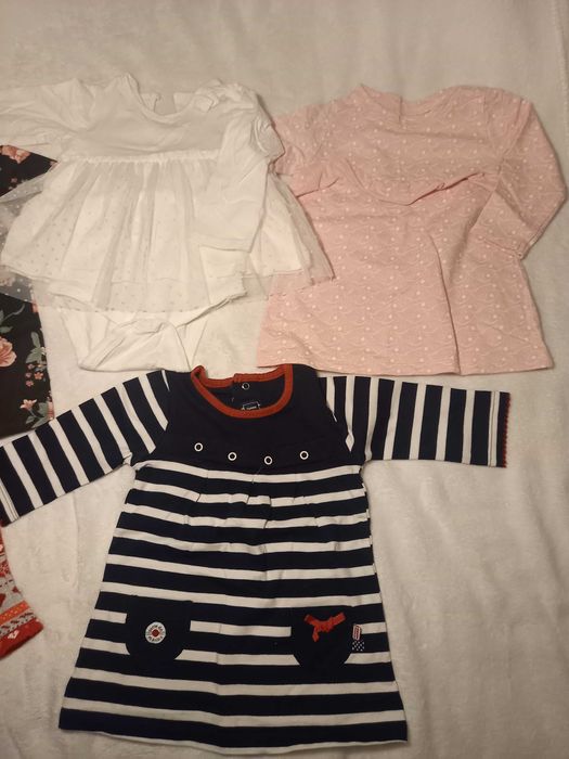 Pakiet! 6 szt. Sukieneczki dla dziewczynki, r. 74-80, H&M, Nutmeg