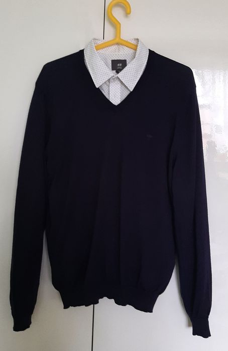 Sweter męski r. M Fynch- Hatton merino/ silk