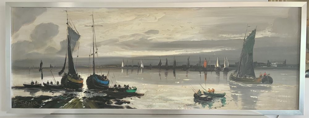 Quadro a oleo sobre platex