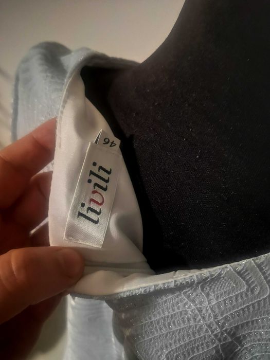 Sukienka błękit błyszczący livili 46