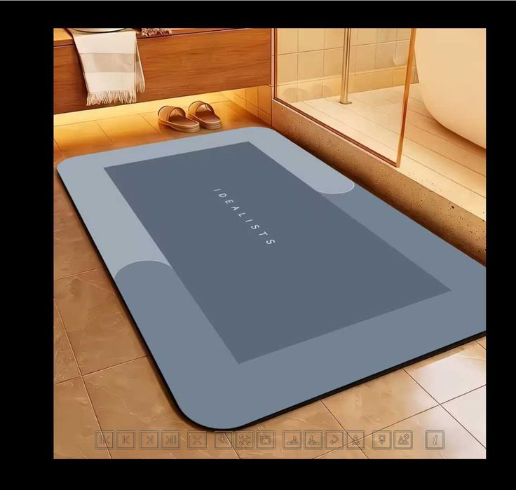 dywanik mata łazienka kuchnia  50x80 cm niebieski