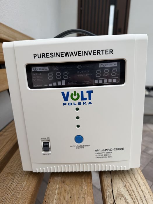 Безперебійник - Інвертор  2кВт - ДБЖ Volt Polska SINUS PRO  2000E - ЧИСТИЙ СИНУС!