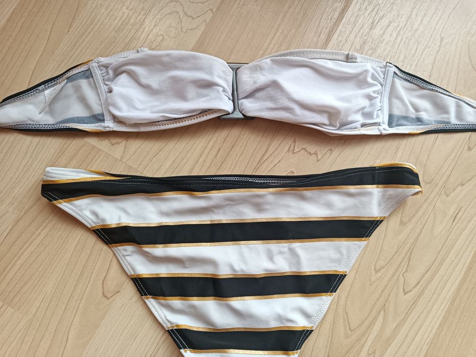 Strój kostium kąpielowy bikini paski rozm.S 36