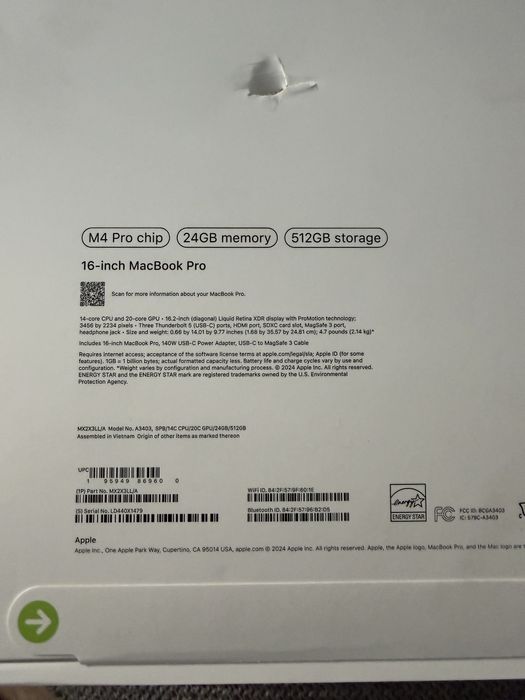 MacBook Pro 16" Late M4 Pro 24/512GB Space Black 2024 (MX2X3)80