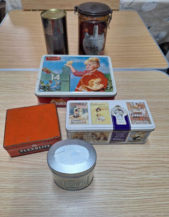 Lote de 6 Caixas em Lata, diversas, para uso ou Coleção: