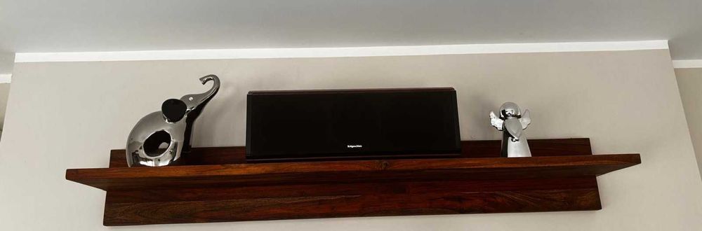 Półka ścienna z litego drewna sezamowego – 130 cm