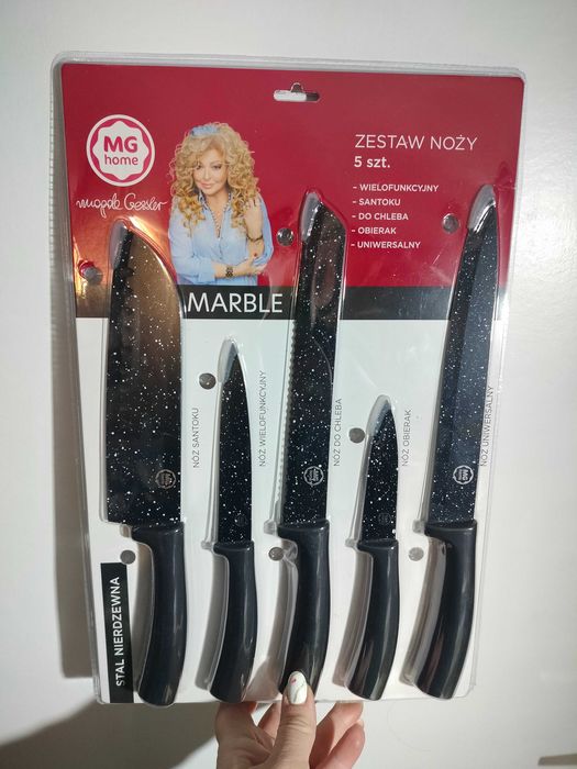Komplet noży w blistrze 7&7 MARBLE 5 szt MG Magda Gessler nóż noże