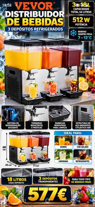 Distribuidor Bebidas 577€. Oportunidade