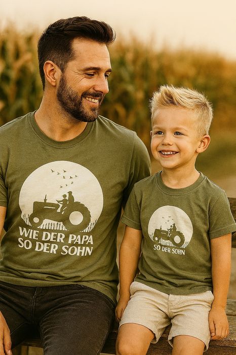 Komplet koszulek "Jaki ojciec, taki syn" – rozmiar L + na dziecko ok.