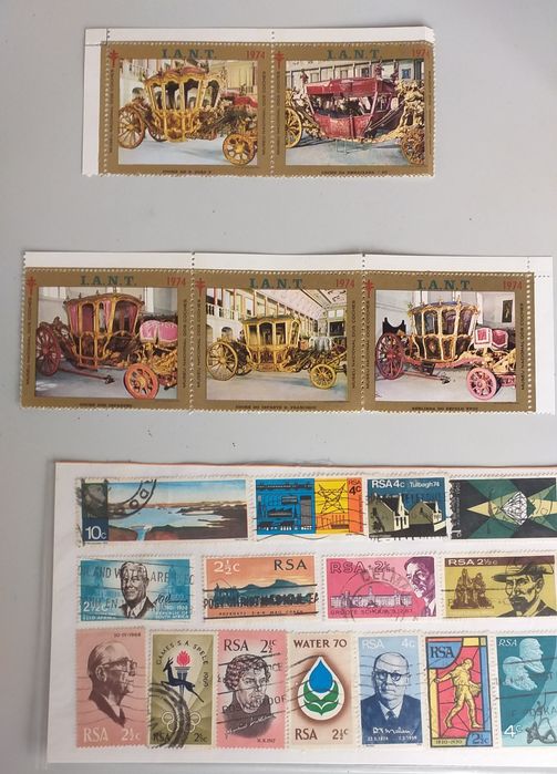 Filatelia vários selos.