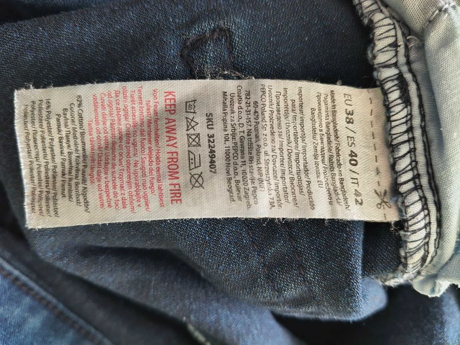 Spodnie damskie rurki rozmiar 38