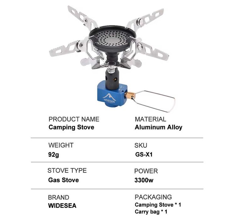 Widesea GS-X1 Туристичний газовий пальник Гарантія