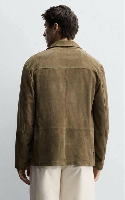 Шкіряний чоловічий піджак Zara