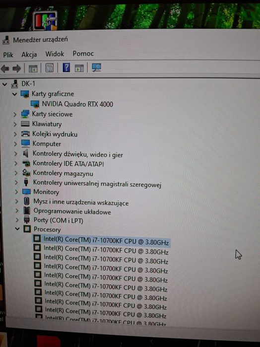 Komputer Gamingowy do Gier i7-10700KF 3,8GHz | RTX 4000 8GB | 32GB