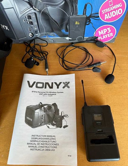 Coluna Amplificada Portátil 100W MP3/USB/bluetooth c/microfone s/fios