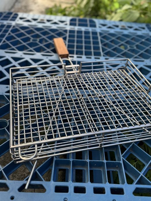 Решітка для гриля барбекю нержавіюча сталь.  Сітка решетка гриль