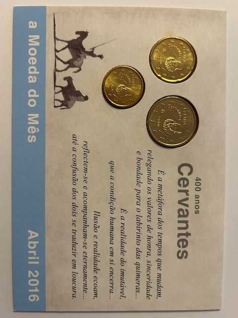 Conjunto 3 moedas Espanha 2010 — 400 anos de Cervantes