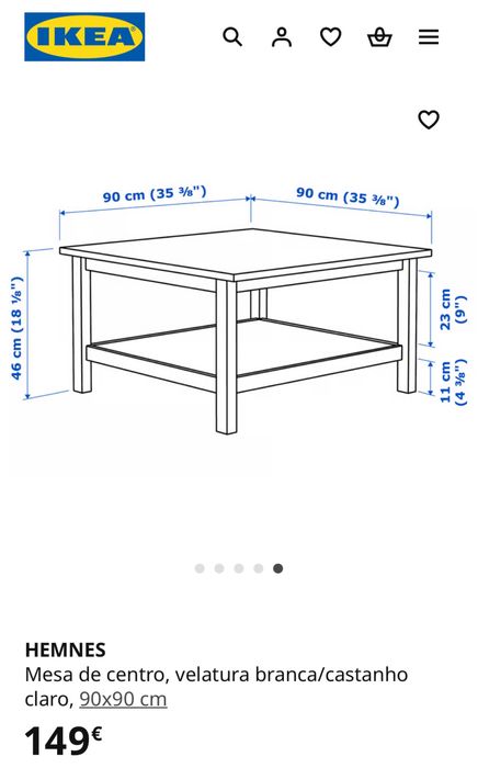HEMNES Mesa de centro Ikea