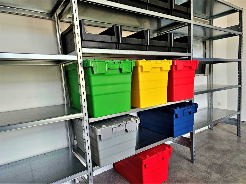 Regał Magazynowy 50x200x400cm/15p Metalowy Ocynkowany Garażowy Piwnica