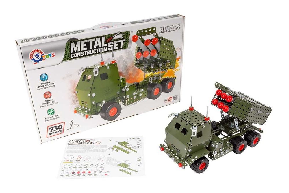 Конструктор металевий ТехноК Himars, арт. 8355, 730 дет