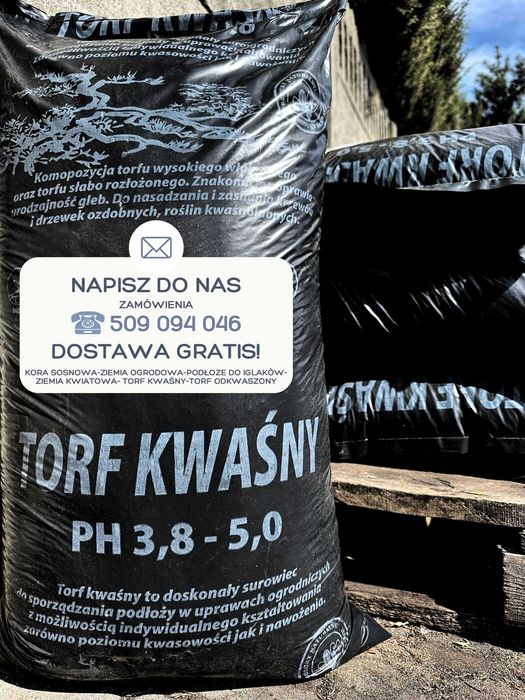 Dekoracyjna Kora Sosnowa Ziemia Torf Nawóz Dowóz Rembertów OKOLICE