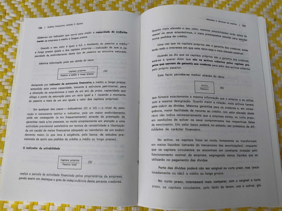 Análise Financeira – 
Arlindo F. Santos