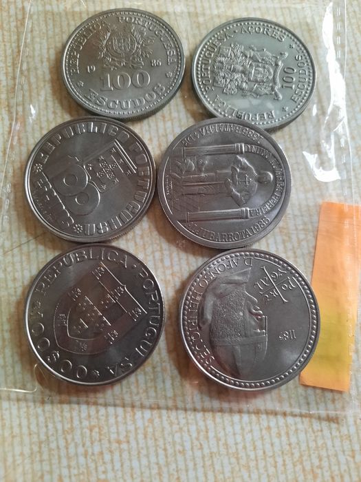 Moedas comemorativas portuguesas 100 escudos