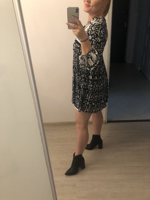 Nowa sukienka boho rozkloszowana 40 mini