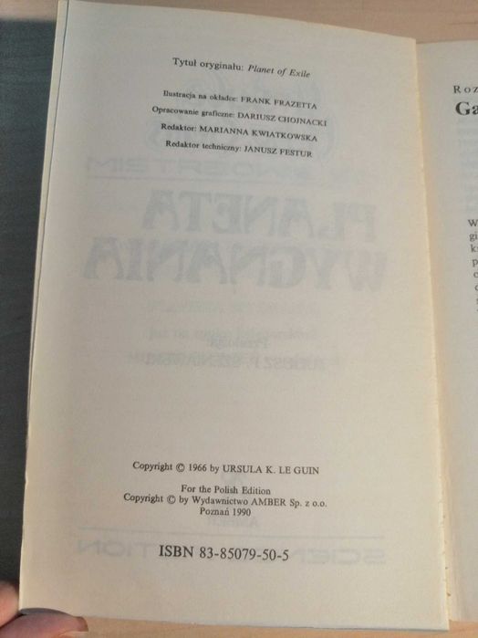 Ursula K. Le Guin: Planeta wygnania (1990)