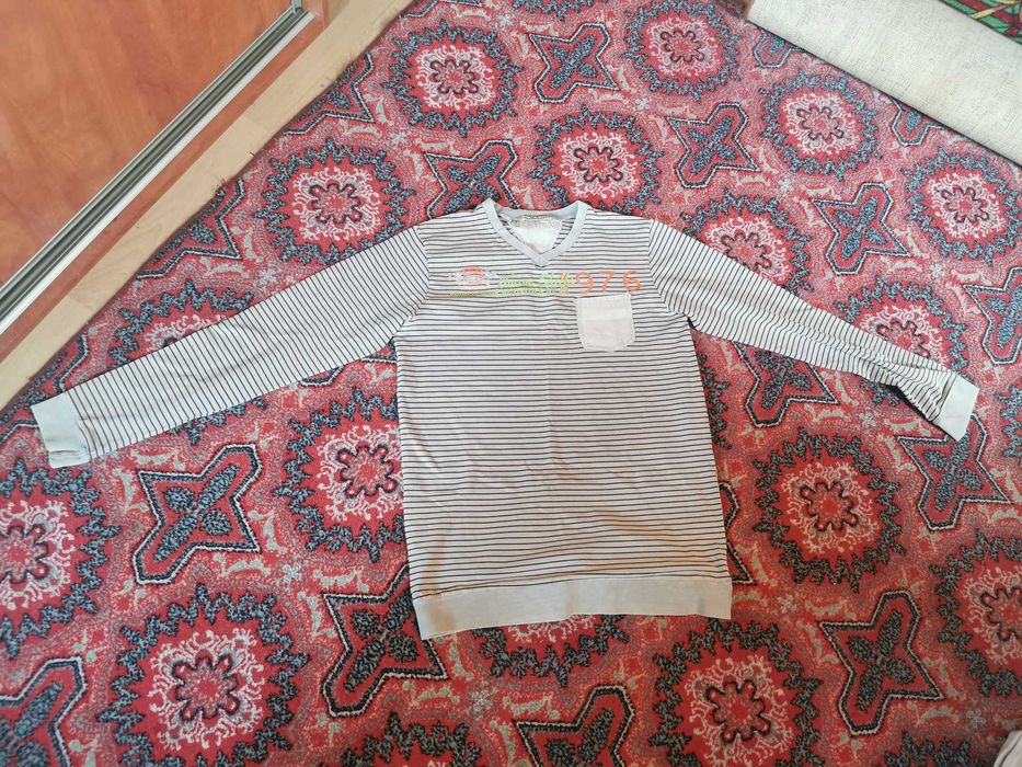 T-shirt long sleeve jak sweter kieszonka Jean Piere - rozmiar ok. L