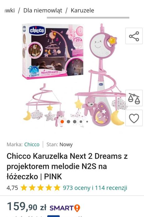 Chicco Karuzela 3 w 1 Next2Dreans