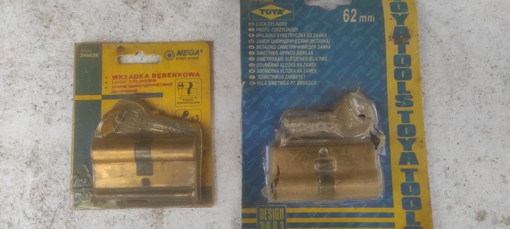 Wkładki bębenkowe 62 mm symetryczne 2 szt