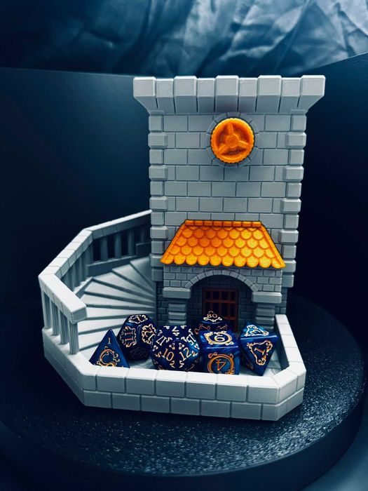 Castle Dice Tower with Tray