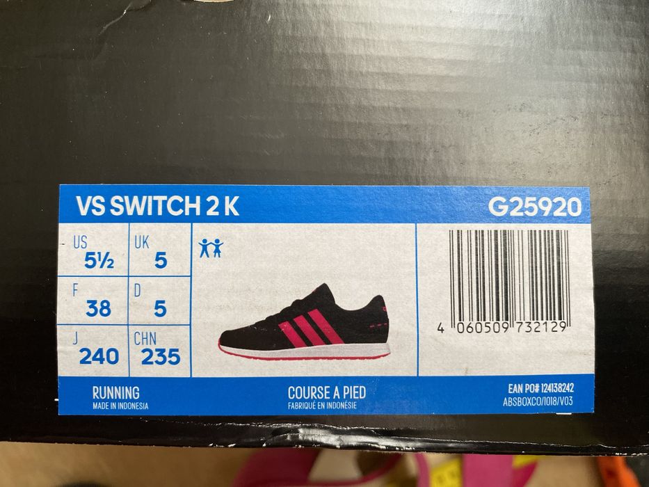 Adidas rozmiar 38 czarno-różowe
