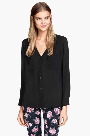 H&M czarna koszula mgiełka luźna 36 S