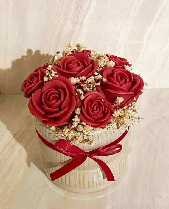 Arranjos de Flores Artificiais em Cera Perfumada (Vários Modelos) – Entrega Grátis em Várias Cidades