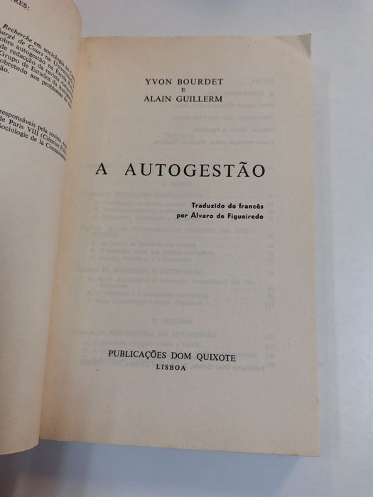 A autogestão, de Yvon Bourdet e Alain Guillerm