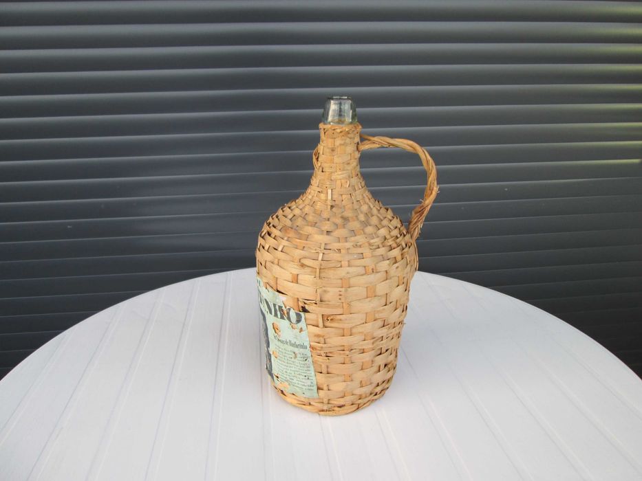 Garrafão de Vidro Empalhado de 5 Litros para Decoração