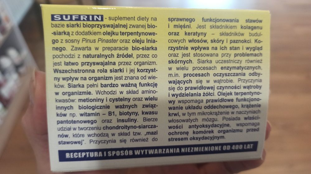 Sufrin, Bio Siarka- 60 kapsułek